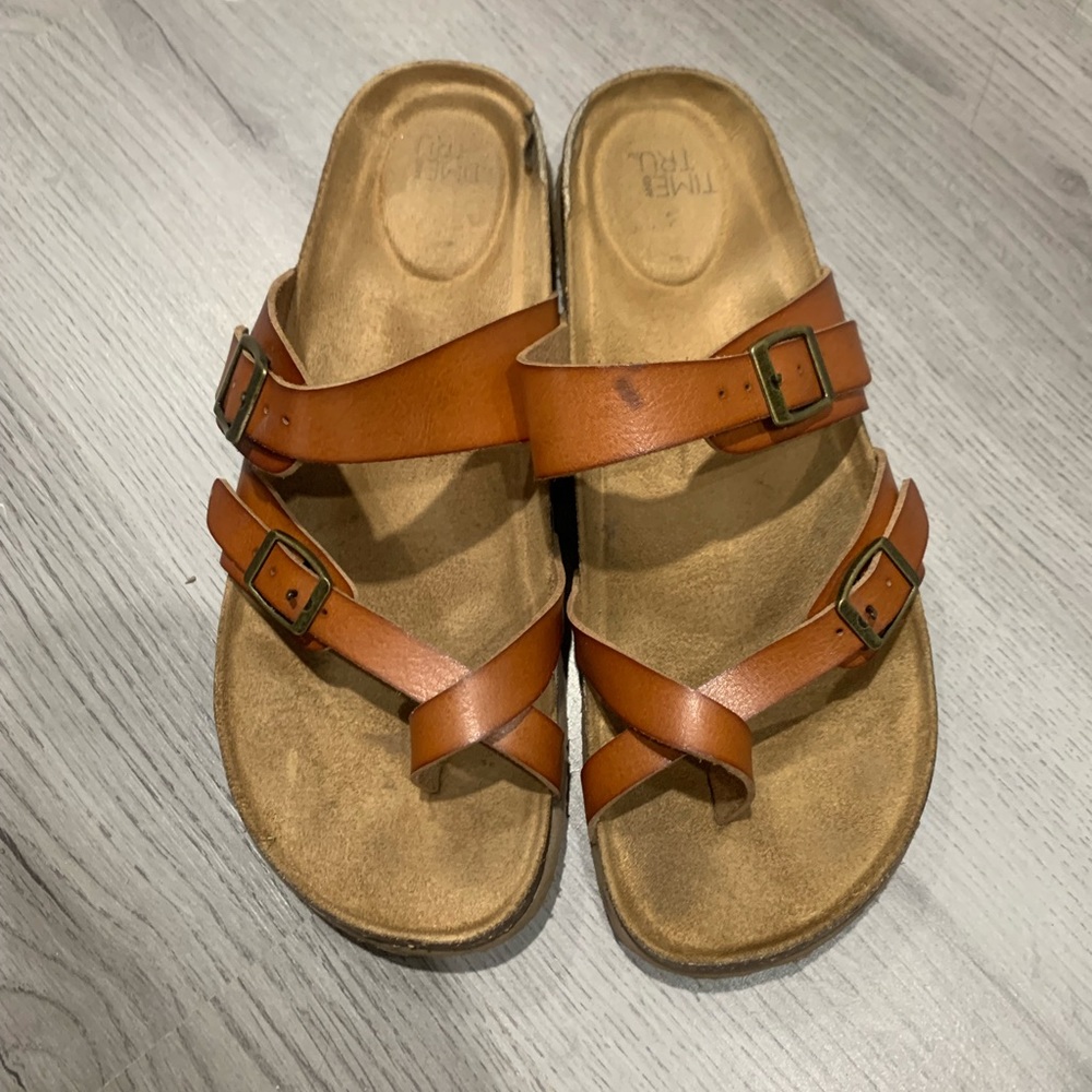 Great brown summer sandals sz 8